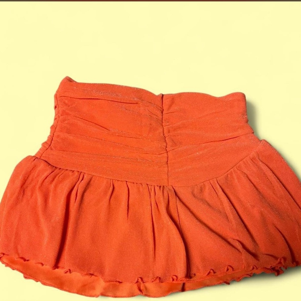 Orange mini skirt